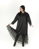 А725 Платье Ксантия с люрексом черный + органза черная