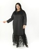 Платье Ксантия с люрексом черный + органза черная