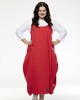 Платье-сарафан Нелли с пряжкой джинс красный