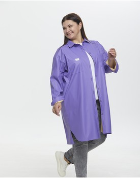А643/1 Рубашка "Кристи" удлиненная кожа фиолет
