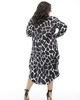 Платье Франка черный принт жираф
