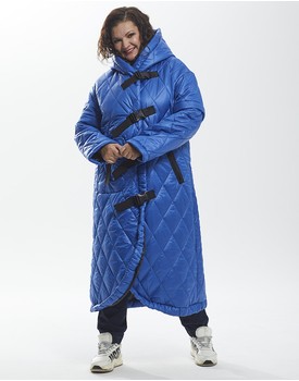 А453 Пальто "Дрим" с фастексами ярко-голубой 200С