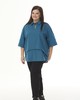 А645 Рубашка Ариана сине-зеленый для женщин большого размера с доставкой по Москве и России