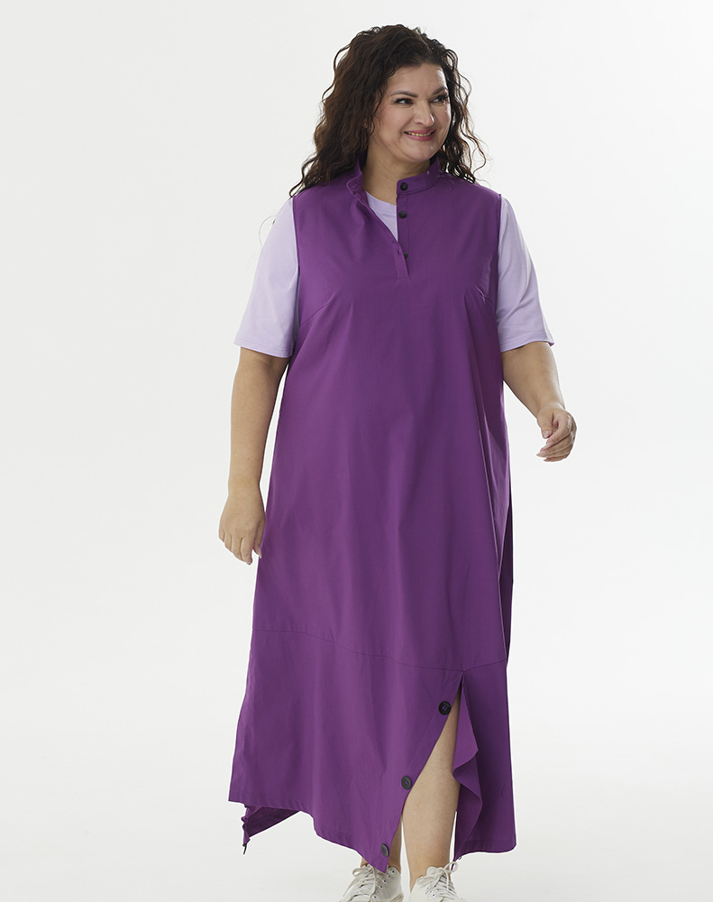 А837 Сарафан Грета фиолетовый для женщин большого размера с доставкой по Москве и России