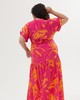 А848 Платье Динара ягодный принт морковные мазки для женщин большого размера с доставкой по Москве и России