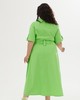 A835 Платье Стейси салатовый + сетка белый для женщин большого размера с доставкой по Москве и России
