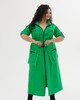 A835 Платье Стейси зеленый + сетка черный для женщин большого размера с доставкой по Москве и России