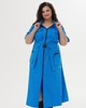 A835 Платье Стейси ярко-голубой + сетка черный для женщин большого размера с доставкой по Москве и России