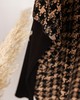 А709 Платье Шелли черно-коричневый принт ломанная клетка