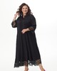 А 868 Платье с кружевом Эридана черный для женщин большого размера с доставкой по Москве и России