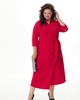 А867 Платье на запах Дорати красный для женщин большого размера с доставкой по Москве и России