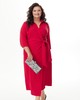 А867 Платье на запах Дорати красный для женщин большого размера с доставкой по Москве и России