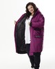 А711 Пальто Найт баклажан 150С для женщин большого размера с доставкой по Москве и России
