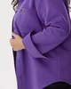 А878 Рубашка Рада футер фиолетовый для женщин большого размера с доставкой по Москве и России