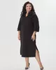 А877 Платье Поло черный для женщин большого размера с доставкой по Москве и России
