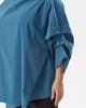 А889 Рубашка Мирта сине-зеленый для женщин большого размера с доставкой по Москве и России
