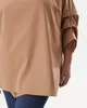 А889 Рубашка Мирта песочный для женщин большого размера с доставкой по Москве и России