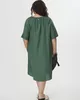 A839 Платье Селеста лен хаки для женщин большого размера с доставкой по Москве и России