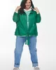 А919 Куртка-ветровка Стенли зеленый для женщин большого размера с доставкой по Москве и России