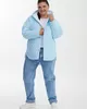 А915/1 Куртка Эсма ромб 100С нежно-голубой для женщин большого размера с доставкой по Москве и России