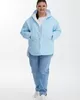 А915/1 Куртка Эсма ромб 100С нежно-голубой для женщин большого размера с доставкой по Москве и России