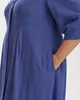 А936 Платье Урсула темно-синий для женщин большого размера с доставкой по Москве и России