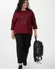 А1115/2-ка Свитшот Леонор бордовый для женщин большого размера с доставкой по Москве и России