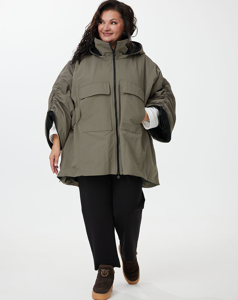 А917/1 Куртка Леандра хаки 80С для женщин большого размера с доставкой по Москве и России