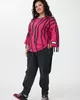 А1116/2-ка Свитшот Мерида фуксия + меланж для женщин большого размера с доставкой по Москве и России