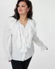 А1051/2 Блуза Эбигейл белый для женщин большого размера с доставкой по Москве и России