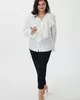 А1051/2 Блуза Эбигейл белый для женщин большого размера с доставкой по Москве и России
