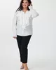 А1051/2 Блуза Эбигейл белый для женщин большого размера с доставкой по Москве и России