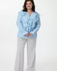 А1051/2 Блуза Эбигейл нежно-голубой для женщин большого размера с доставкой по Москве и России