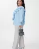 А1051/2 Блуза Эбигейл нежно-голубой для женщин большого размера с доставкой по Москве и России