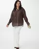 А1098/1 Блуза Есения шоколадный для женщин большого размера с доставкой по Москве и России