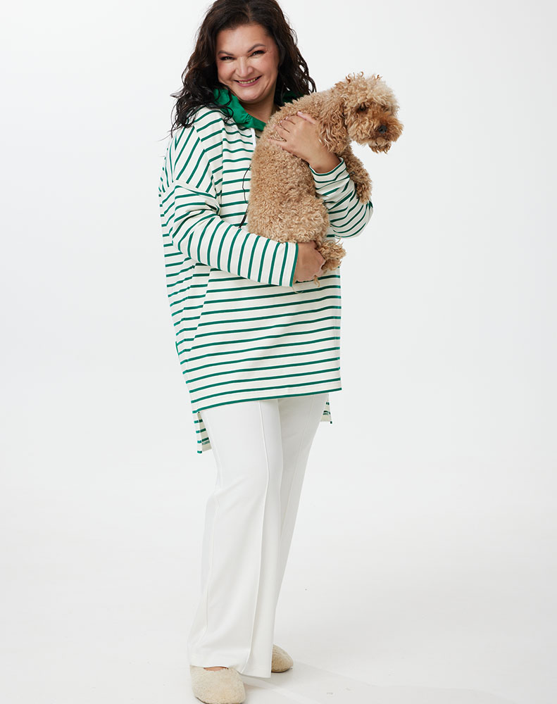 А1099/2-ка Худи Бьянка зеленый для женщин большого размера с доставкой по Москве и России