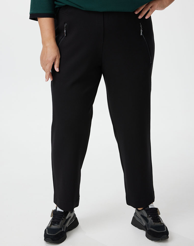 А1119 Брюки Эмилио черный для женщин большого размера с доставкой по Москве и России