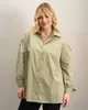 А1120 Рубашка Модеста оливковый для женщин большого размера с доставкой по Москве и России