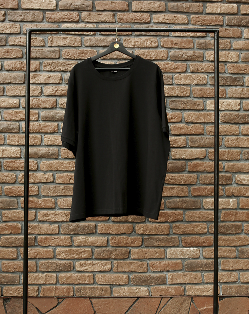 S380 Футболка база Цвет: черный для женщин большого размера с доставкой по Москве и России