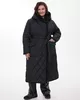 А1123 Пальто Адина 150С черный для женщин большого размера с доставкой по Москве и России