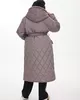 А1123 Пальто Адина 150С кофейный для женщин большого размера с доставкой по Москве и России