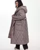 А1123 Пальто Адина 150С кофейный для женщин большого размера с доставкой по Москве и России