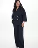 А973/Л Костюм Тиз темно-синий полоска (люрекс) для женщин большого размера с доставкой по Москве и России