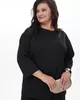 А1148 Джемпер Айси черный (стразы) для женщин большого размера с доставкой по Москве и России