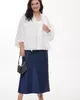 А974 Юбка Маура темно-синий для женщин большого размера с доставкой по Москве и России