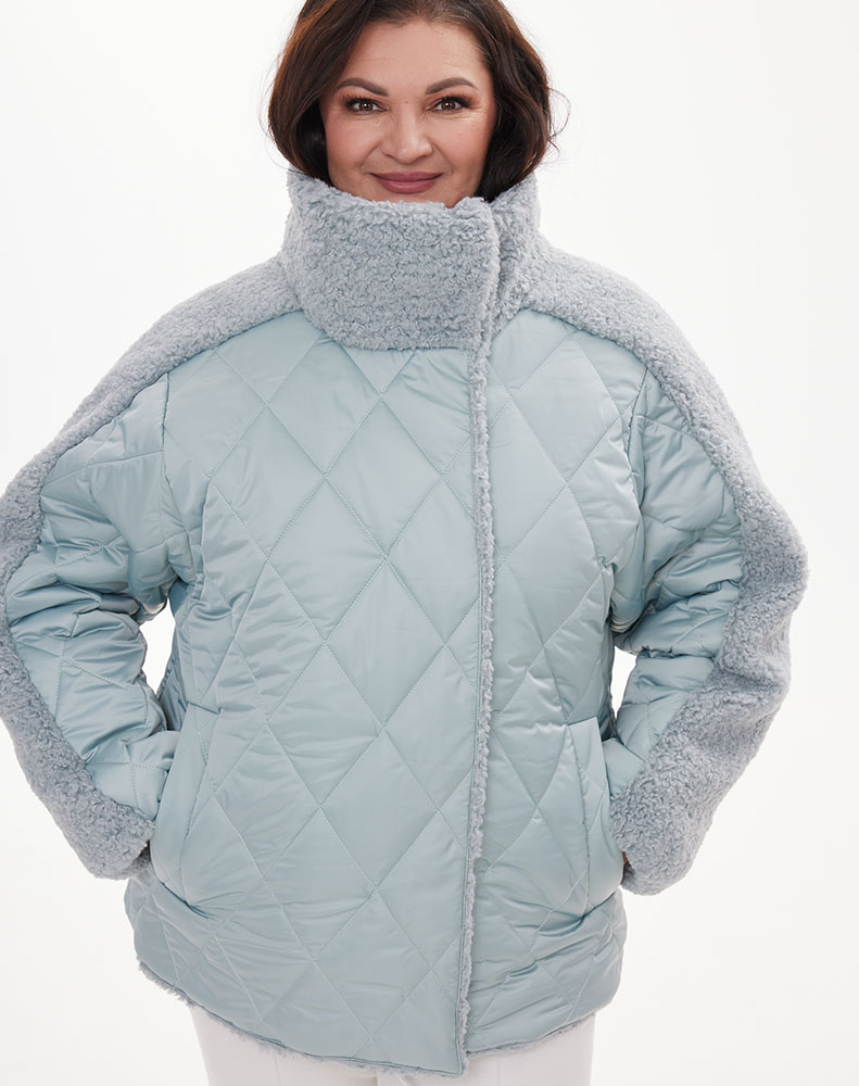 А1126 Куртка Изабелла 150С ментол (ментол) для женщин большого размера с доставкой по Москве и России