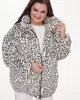 А1124 Бомбер Корелия 100С молочный принт леопард для женщин большого размера с доставкой по Москве и России
