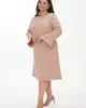 S980 Платье Бэлла Цвет: лосось для женщин большого размера с доставкой по Москве и России