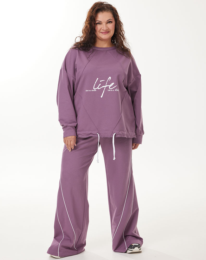 А1014/2-ка Костюм Эйдон сливовый для женщин большого размера с доставкой по Москве и России