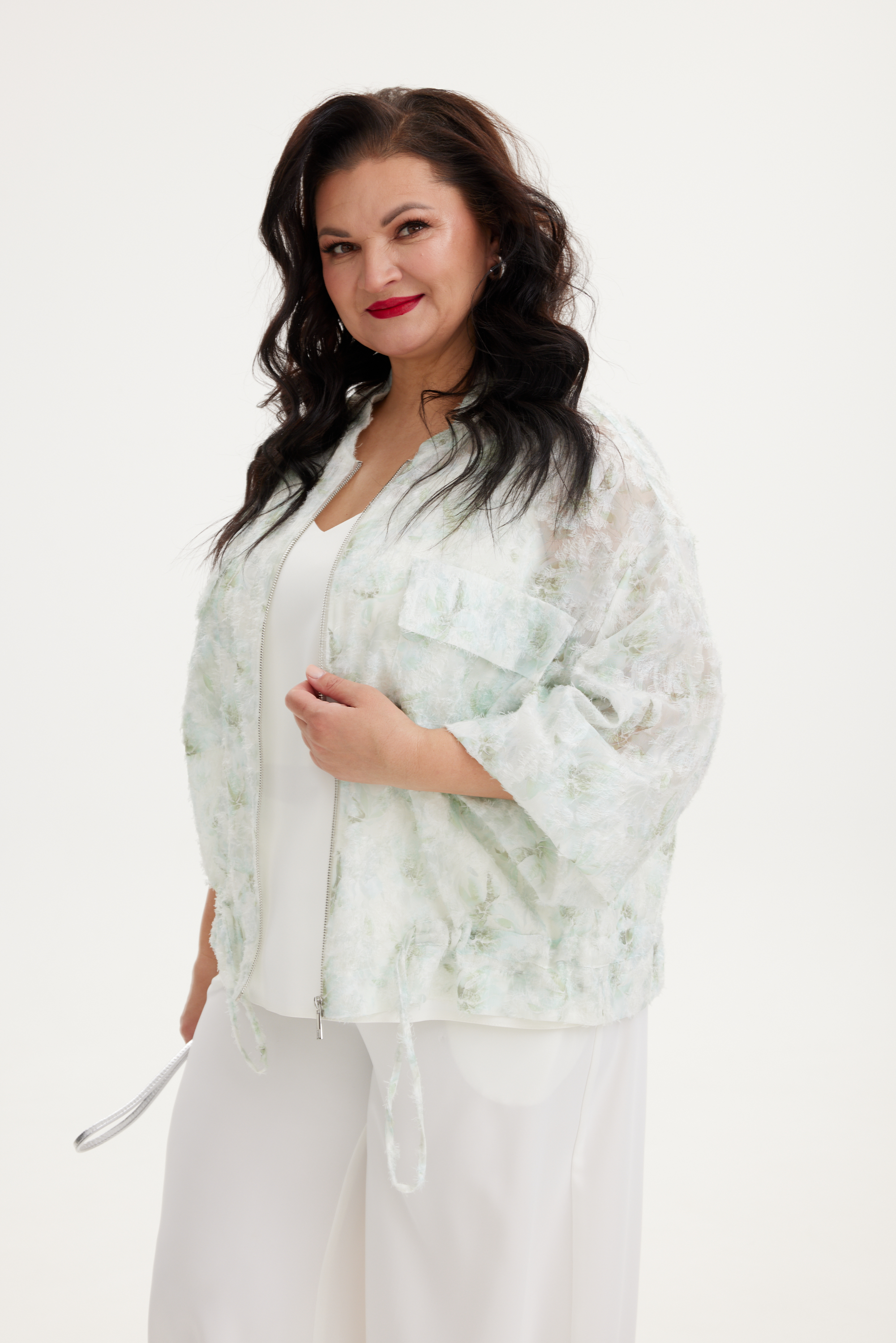 А1131/2 Блуза Дори фисташковый для женщин большого размера с доставкой по Москве и России